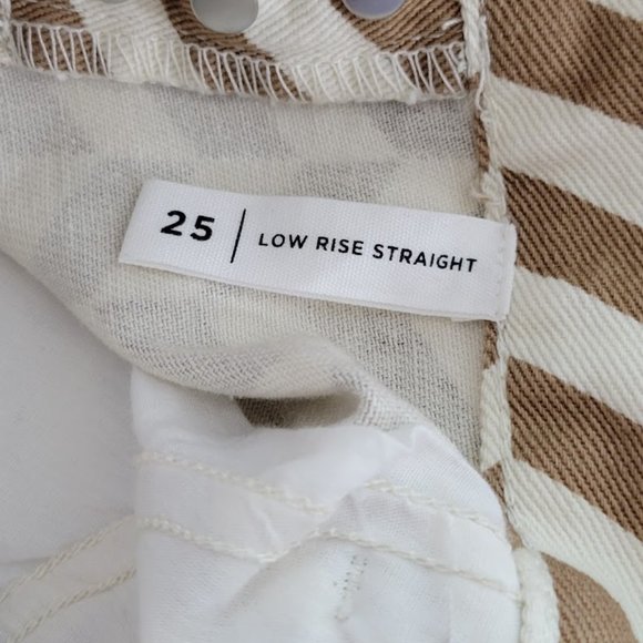 PACSUN brown chevron low rise straight leg jeans Sz 25 NEW - Picture 13 of 13